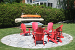 Severn Muskoka Cottage rentals  Orkney Beach 1 on McPhee Bay Lake Simcoe firepit